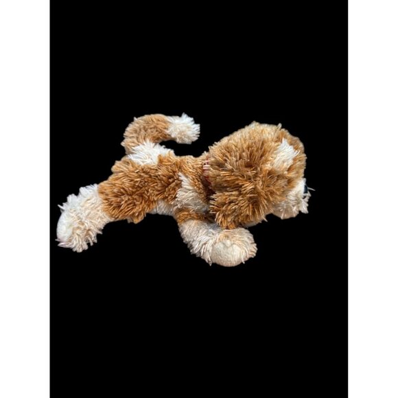 Douglas Plush Dog Toy Brown & White Floppy Stuffed Animal 8" Long Soft & Cuddly - Picture 4 of 8